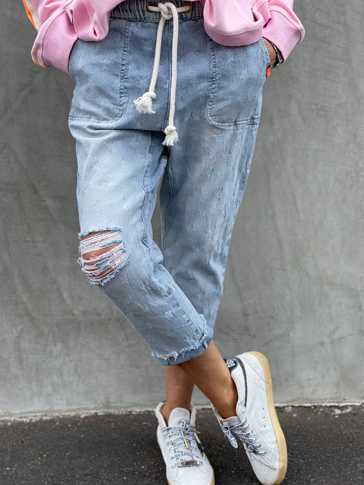 Faded Star Cropped Jean