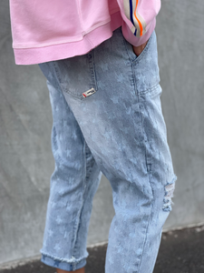 Faded Star Cropped Jean