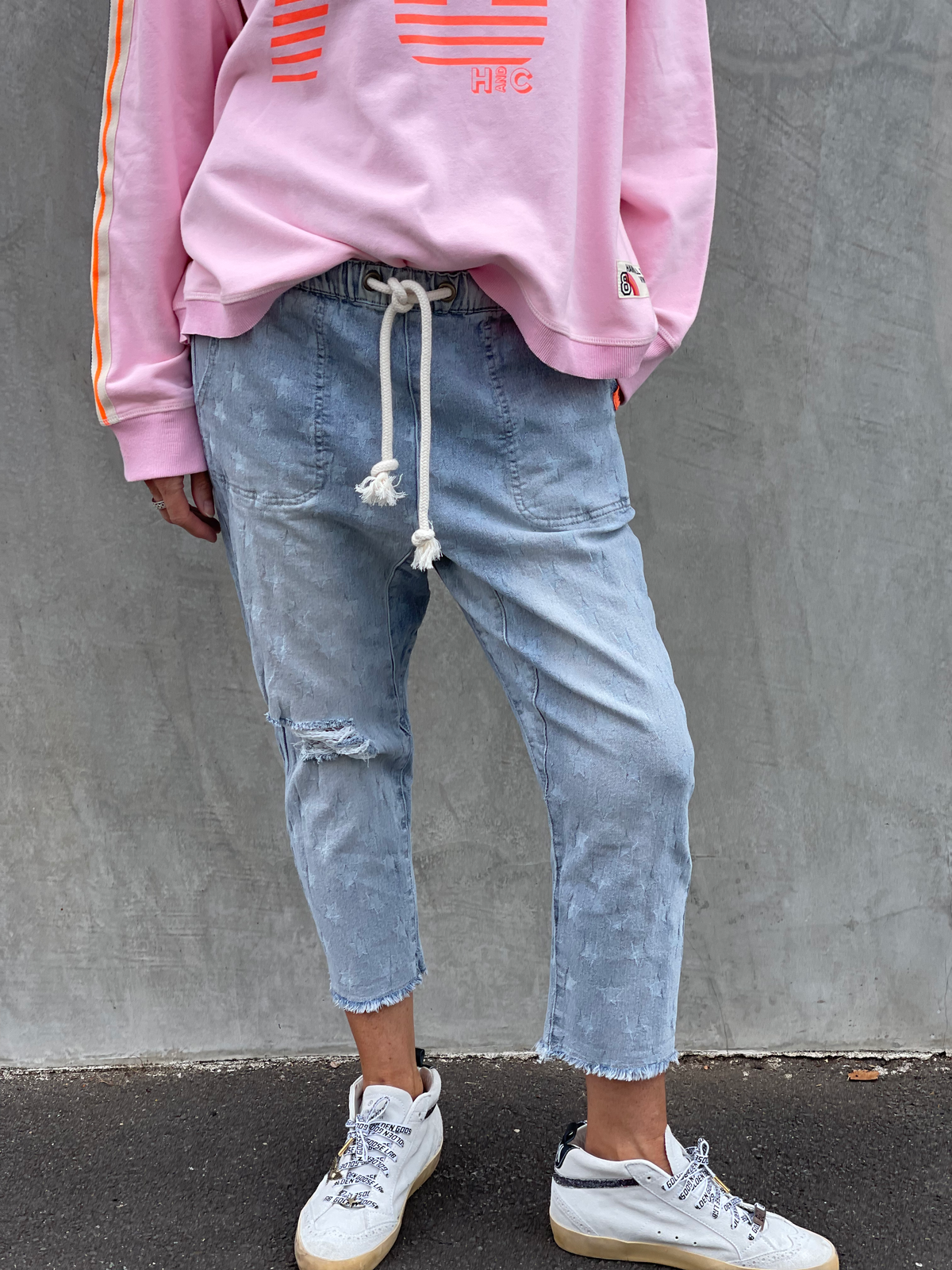 Faded Star Cropped Jean