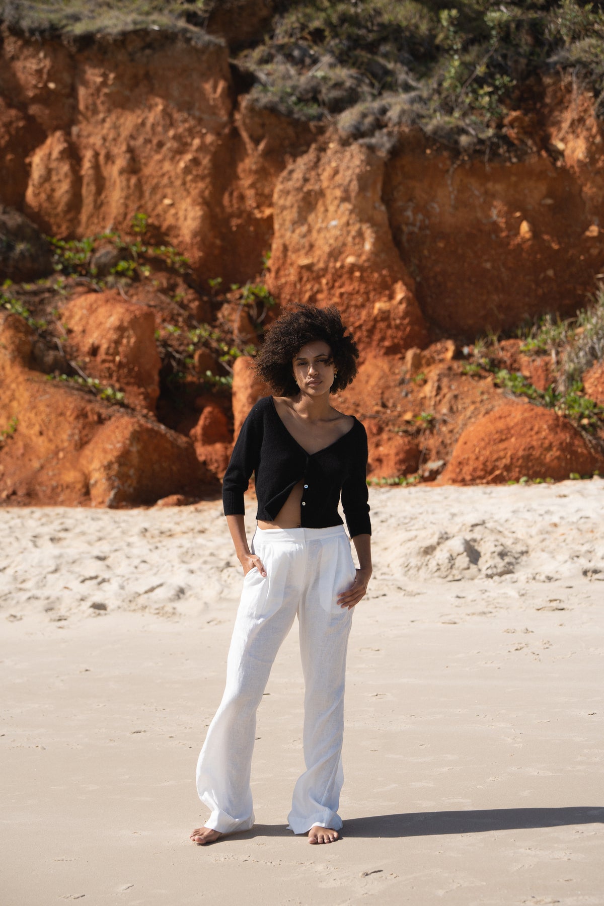 Jade Cashmere Cardi - Black