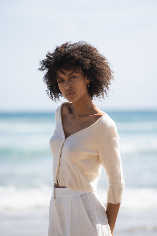 Jade Cashmere Cardi - Ivory