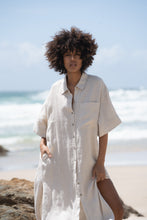 Load image into Gallery viewer, Carly Shirt Dress - Oatmeal