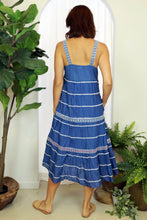 Load image into Gallery viewer, Tanika Tiered Dress Denim
