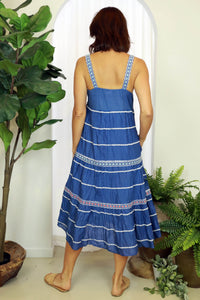 Tanika Tiered Dress Denim
