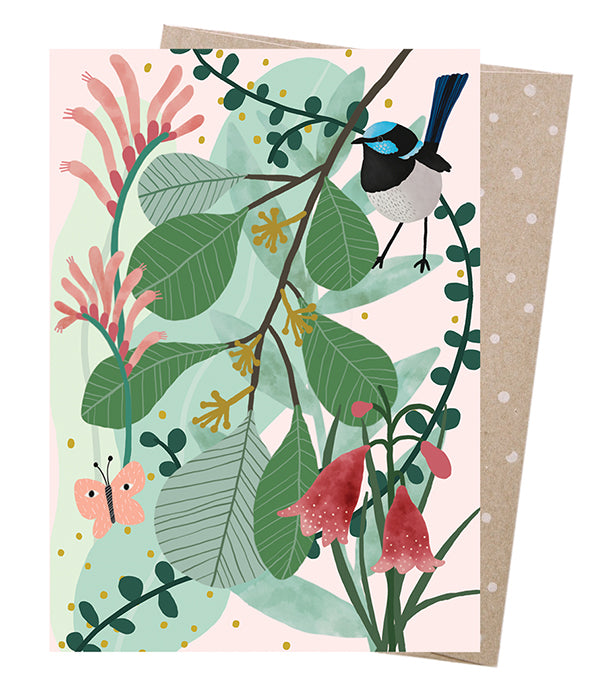 EARTH GREETINGS CARDS Greeting Card - Fairy Wren's Heath
