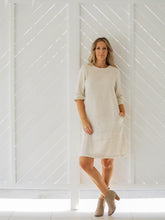 Load image into Gallery viewer, Moira Shift Dress | Chalk Linen