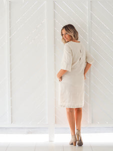 Moira Shift Dress | Chalk Linen