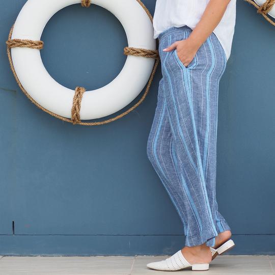 Tilly Pant | Mediterranean Blue Stripe