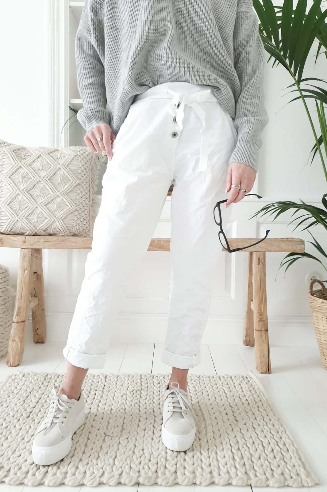 Perfect Joggers Buttons by Bypias, Jogger jeans, white jeansac