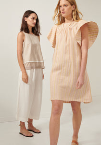 Mimosa Shift Dress - Peach Stripe