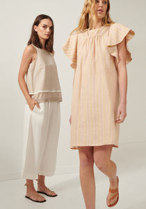 Mimosa Shift Dress - Peach Stripe