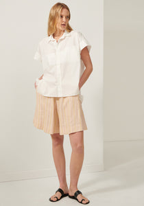 Mimosa Short - Peach Stripe