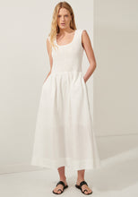 Load image into Gallery viewer, Ivy Shirred Dress - White