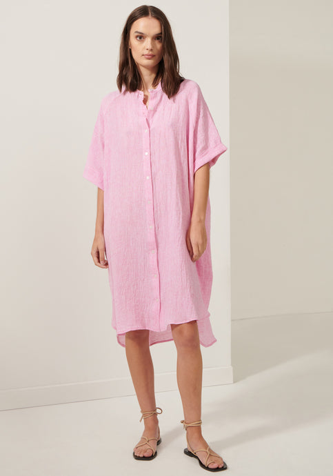 Erica Shirt Dress - Pink