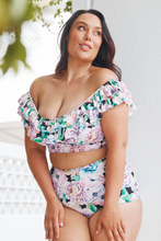 Load image into Gallery viewer, Double Frill Bikini Top - Positano Black