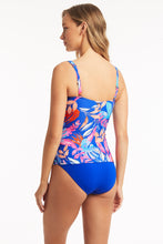 Load image into Gallery viewer, Cabana Twist Front Multifit Singlet Top - Cobalt