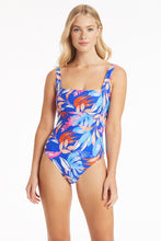Load image into Gallery viewer, Cabana Square Neck One Piece - Cobalt
