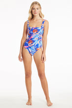 Load image into Gallery viewer, Cabana Square Neck One Piece - Cobalt