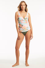 Load image into Gallery viewer, paintball cross front multifit singlet top sage
