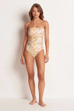 Load image into Gallery viewer, Fantasy Ruched Bandeau One Piece
