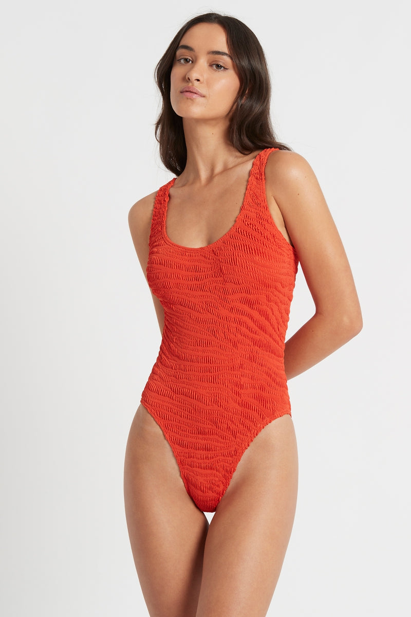 madison one piece coral tiger
