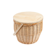 Load image into Gallery viewer, Round Picnic Cooler Basket Nouveau Bleu - Indigo