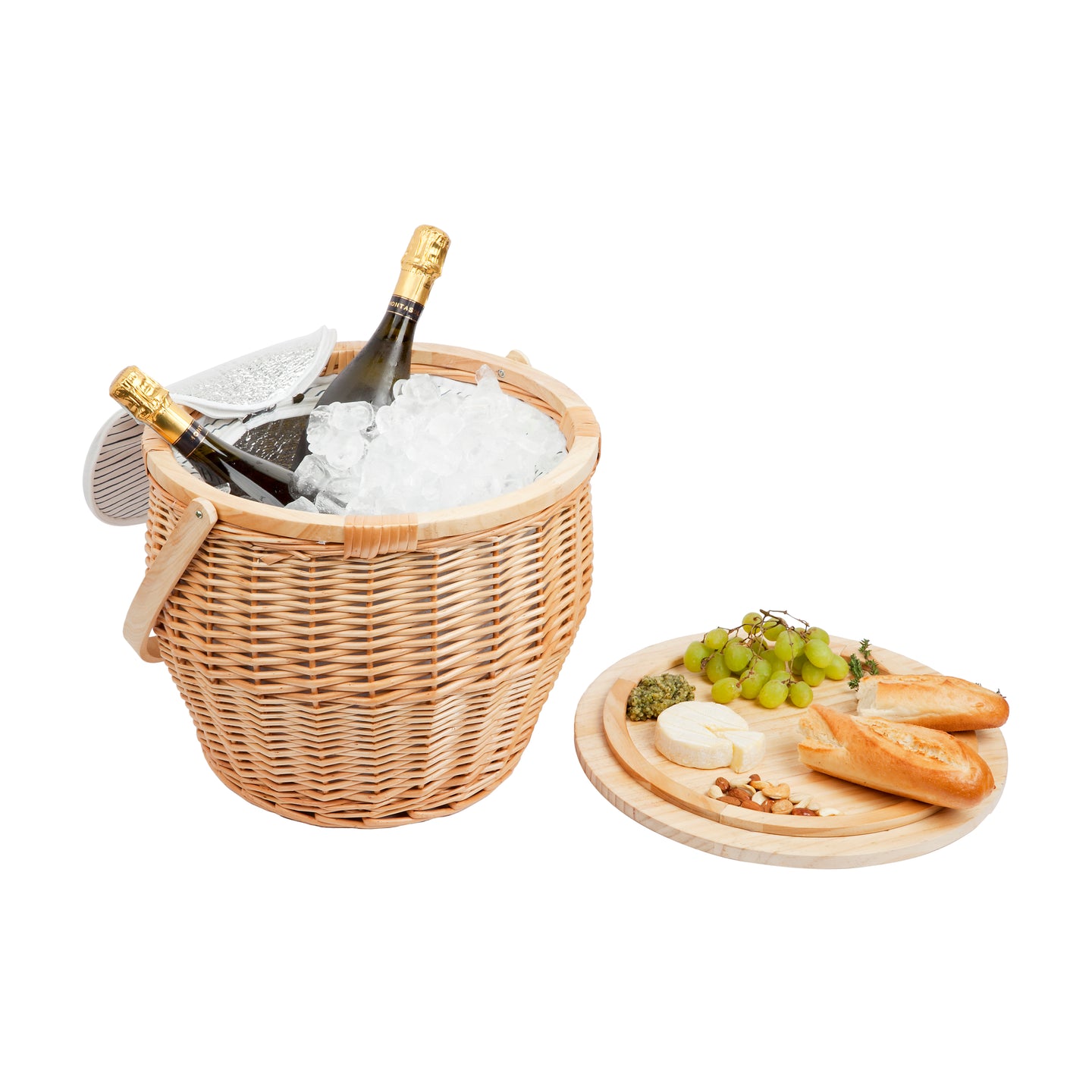 Round Picnic Cooler Basket Nouveau Bleu - Indigo