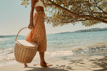 Load image into Gallery viewer, Round Picnic Cooler Basket Nouveau Bleu - Indigo