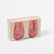 Load image into Gallery viewer, Cheers Stemless Glass Tumblers Powder Pink Set of 2