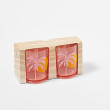 Load image into Gallery viewer, Poolside Tumblers Desert Palms - Powder Pink Set of 2