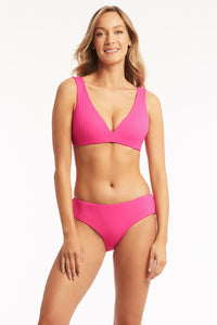 Vesper Mid Bikini Pant - Hot Pink