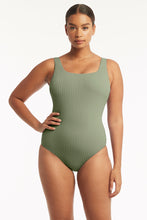 Load image into Gallery viewer, Vesper Square Neck One Piece - Sage