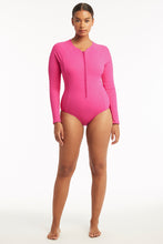 Load image into Gallery viewer, Vesper Long Sleeved One Piece - Hot Pink