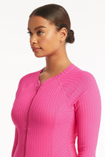 Load image into Gallery viewer, Vesper Long Sleeved One Piece - Hot Pink