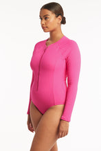 Load image into Gallery viewer, Vesper Long Sleeved One Piece - Hot Pink