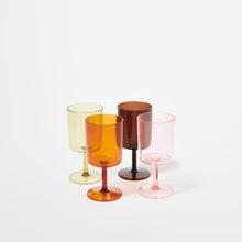 Load image into Gallery viewer, Poolside Wine Glass Multi Set of 4