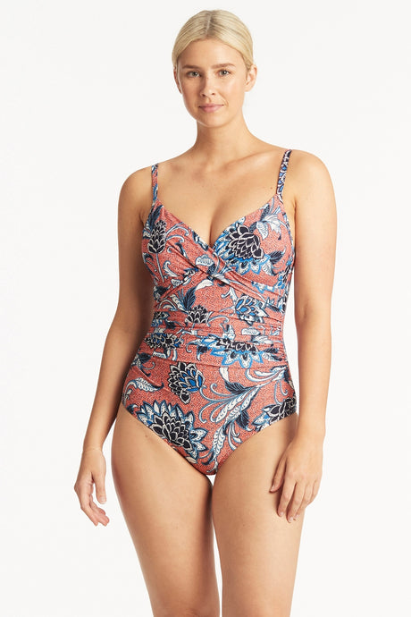 Pilgrim Twist Front Dd/E One Piece - Tangerine