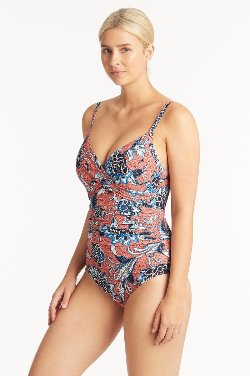 Pilgrim Twist Front Dd/E One Piece - Tangerine