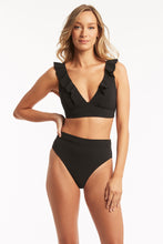 Load image into Gallery viewer, Messina Frill Multifit Bra Top - Black