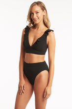 Load image into Gallery viewer, Messina Frill Multifit Bra Top - Black
