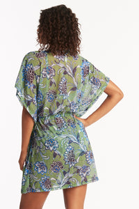 Pilgrim Panelled Mesh Kaftan - Olive