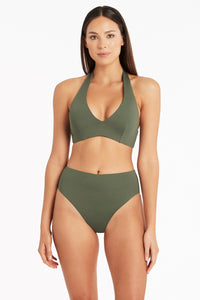 Sealevel Australia Swimwear, Essentials Retro High Waist Pant - Khaki. Sealevel swimwear