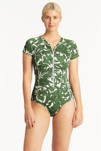 Load image into Gallery viewer, Retreat Short Sleeved Multifit One Piece - Olive