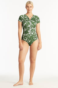 Retreat Short Sleeved Multifit One Piece - Olive