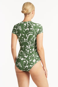 Retreat Short Sleeved Multifit One Piece - Olive