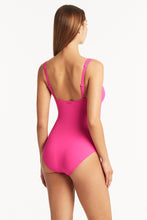 Load image into Gallery viewer, Vesper Square Neck One Piece - Hot Pink