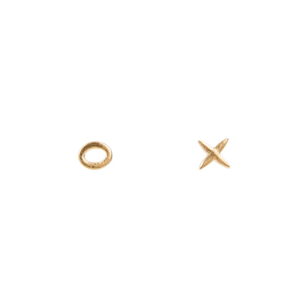 Kiss Hug Studs - Gold