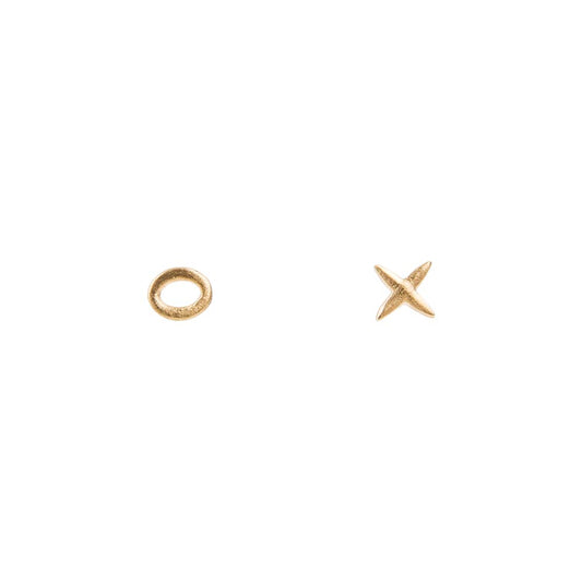 Kiss Hug Studs - Gold