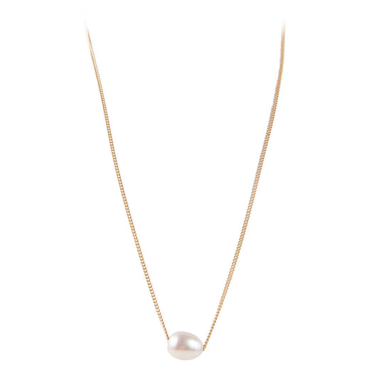 Pearl Teardrop Necklace - Gold