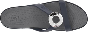 Sanrah Hammered Metal Sandal | Navy